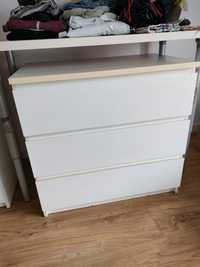 Komoda biała Ikea malm 3 szuflady