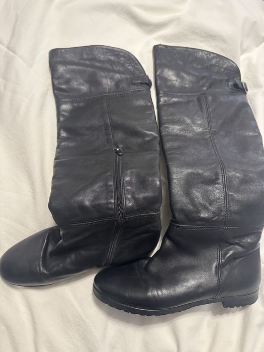 Натуральні зимові ботфорти сапоги чоботи труби