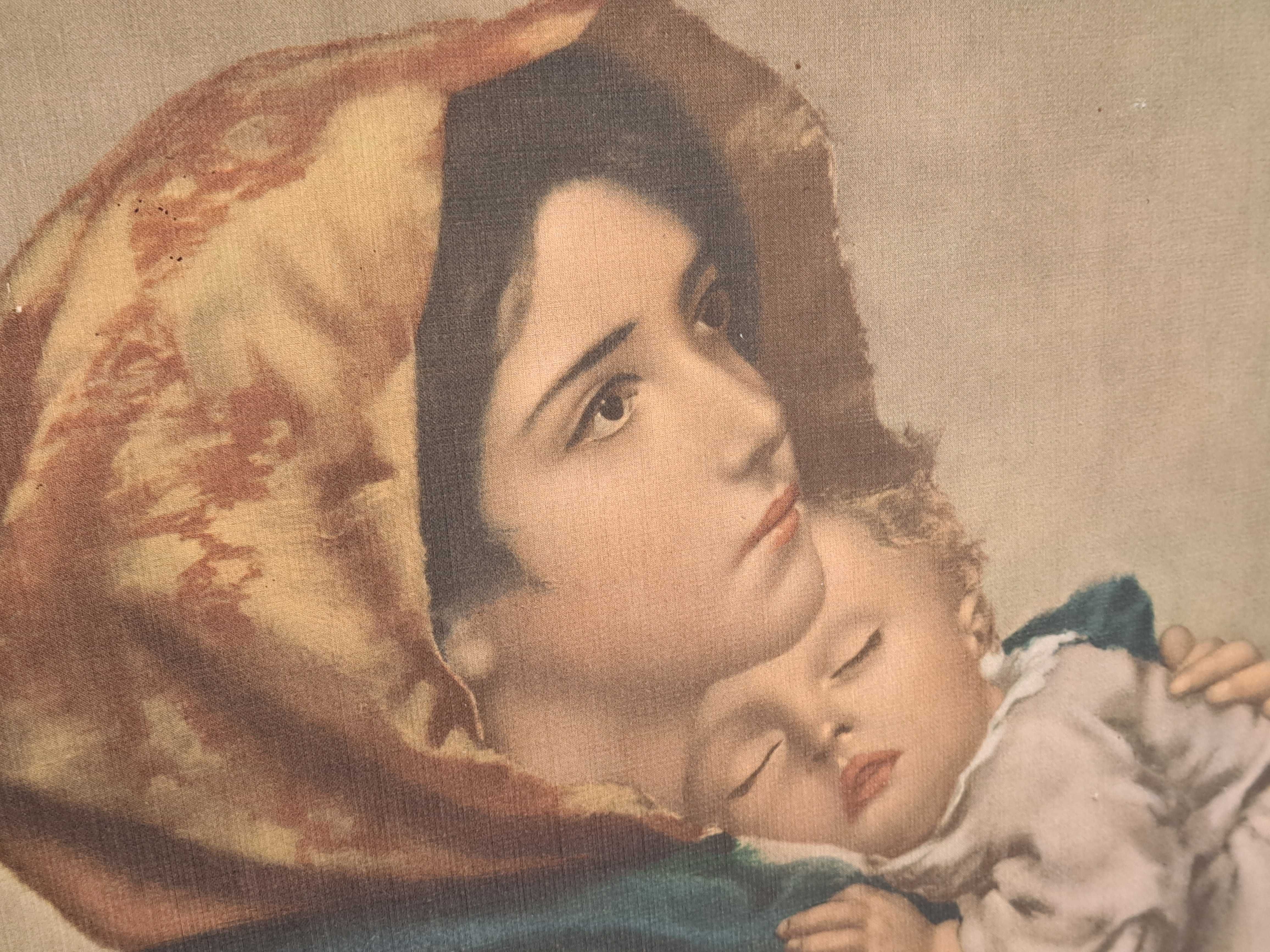 Obraz Matka boska cygańska druk rama złota biała reprodukcja Ferruzzi