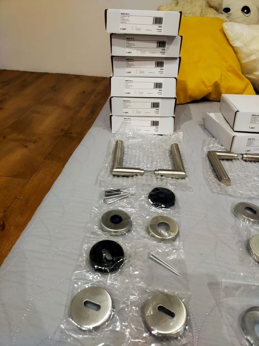 Klamki wewnętrzne pokojowe na klucz, łazienkowe