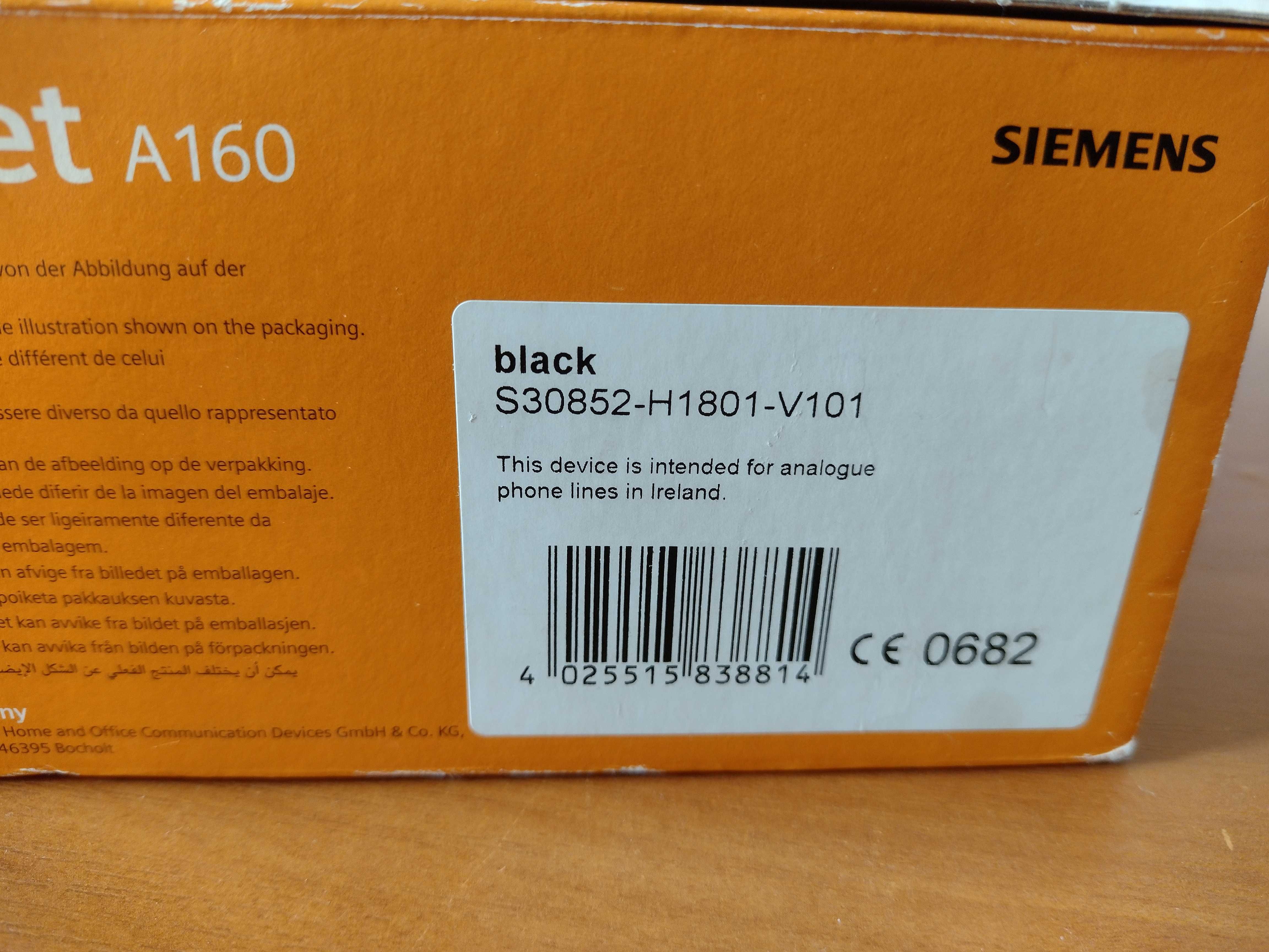 telefon stacjonarny bezprzewodowy Siemens Gigaset A 160 (czarny)