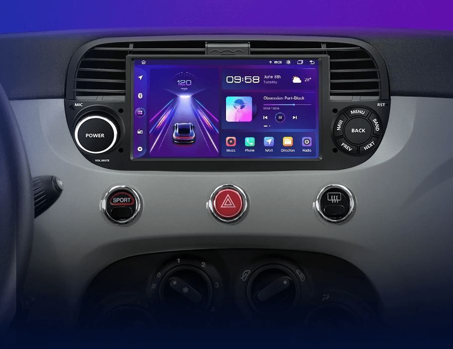 Radio Android 7" do Fiat Tipo/Egea 2015 - 2017, 1GB, 32GB