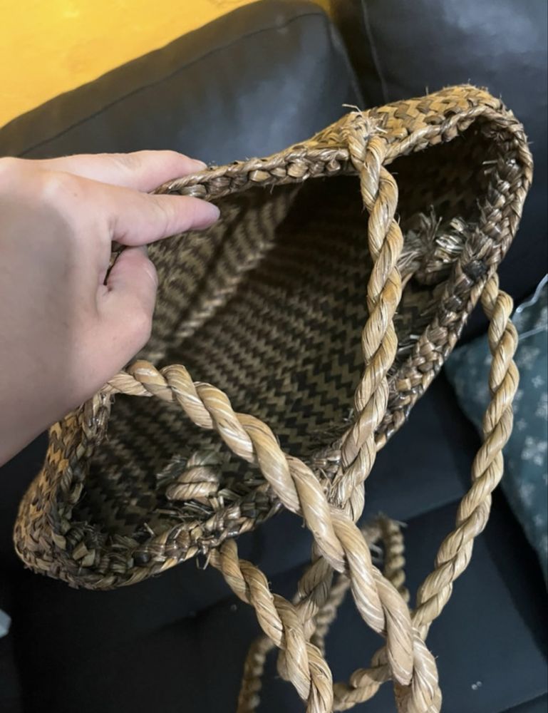 Mala artesanal de palhinha