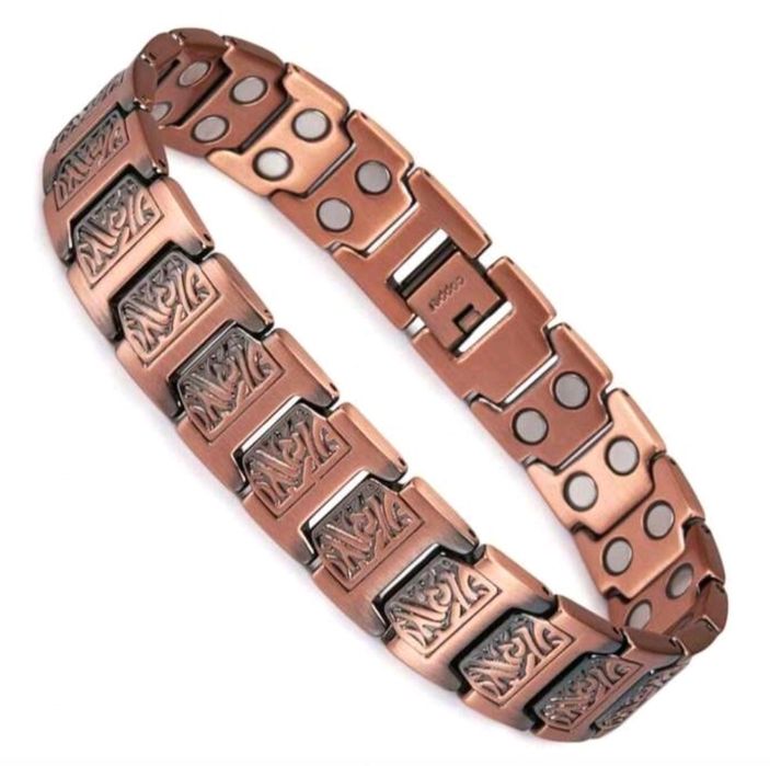 Bransoletka miedziana magnetyczna zdrowotna męska