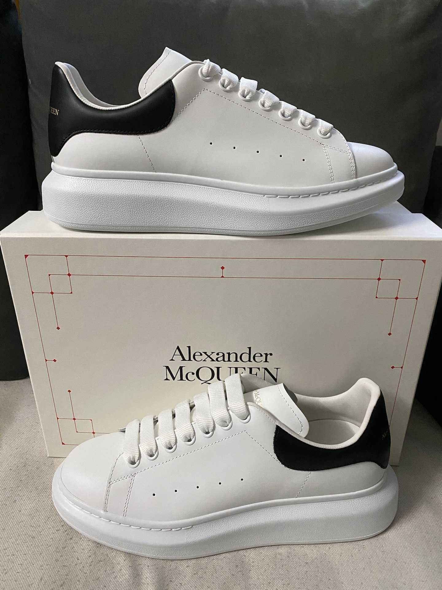 WhiteBlack\AlexanderMcQueen*Damskie*Moda UnisexTrampki.44