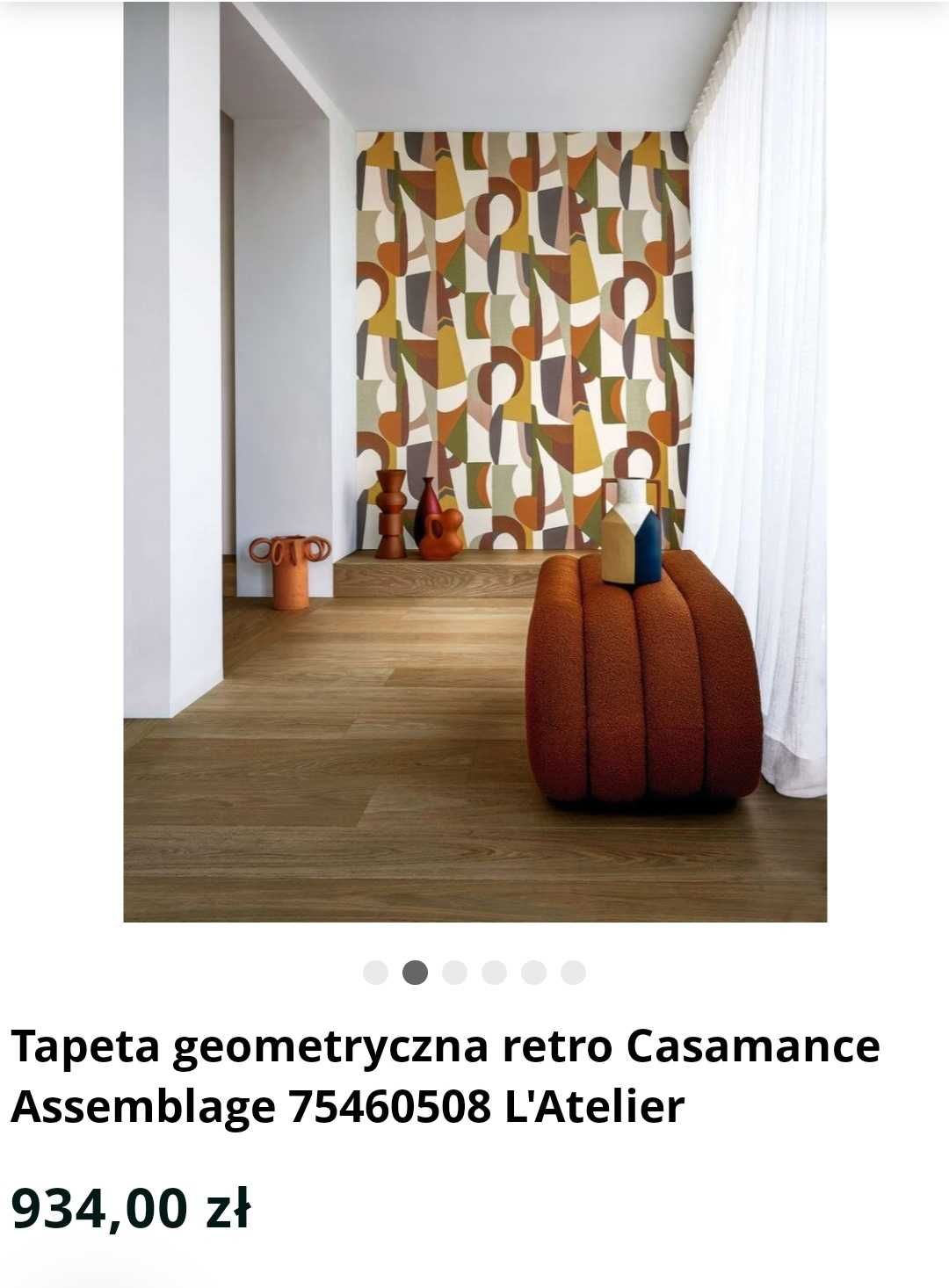 Tapeta geometryczna retro Casamance Assemblage  L'Atelier