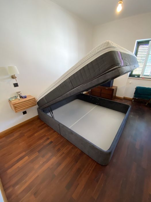 Cama Sommier Estofado Emma