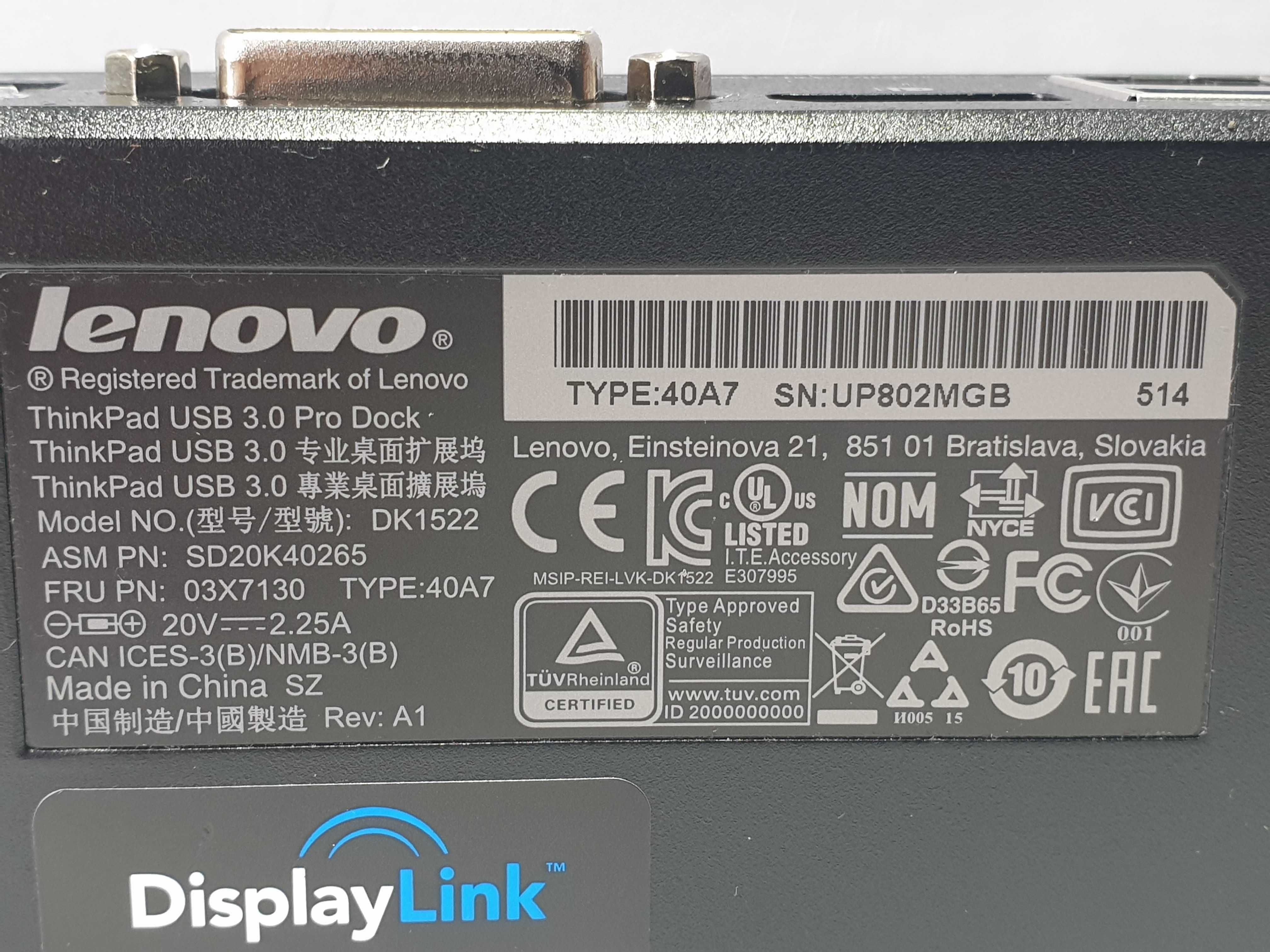 Док-станція Lenovo ThinkPad USB 3.0