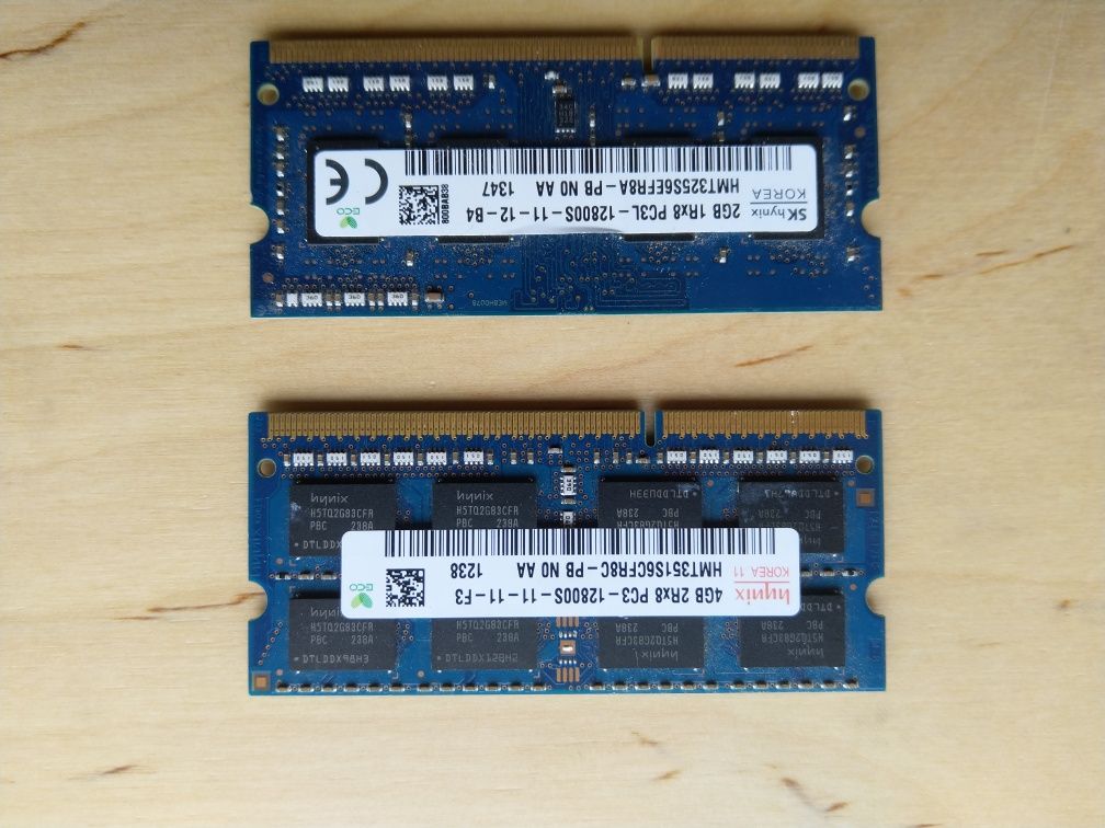 Memória RAM 2GB + 4GB PC3L