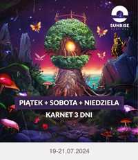 Sunrise festival 2 x karnet na  piątek, sobotę, niedzielę