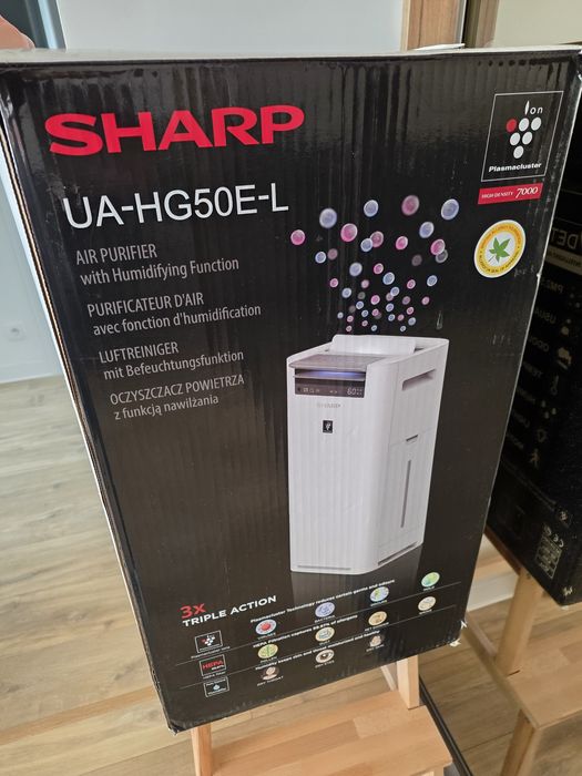 Oczyszczacz powietrza z funkcją nawilżania i jonizacji Sharp UA-HG50E