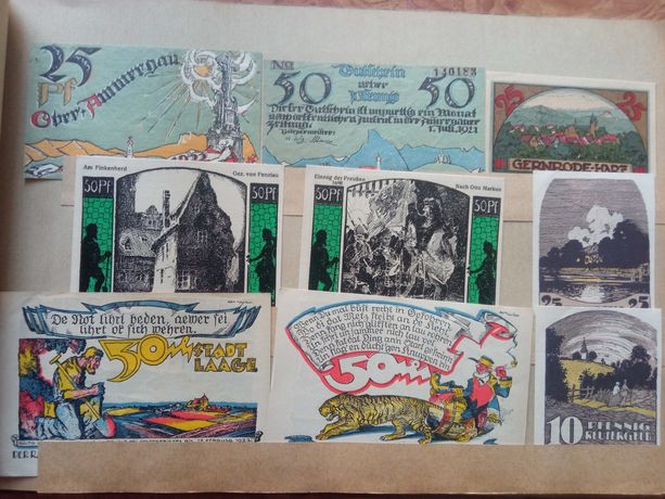 Рідкісний альбом з банкнотами Notgeld 1914-1924