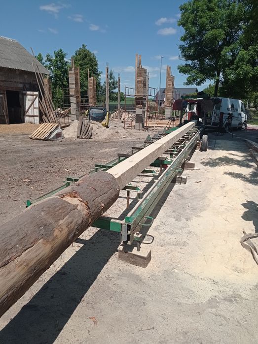 Usługi trakiem mobilnym. Tartak obwoźny