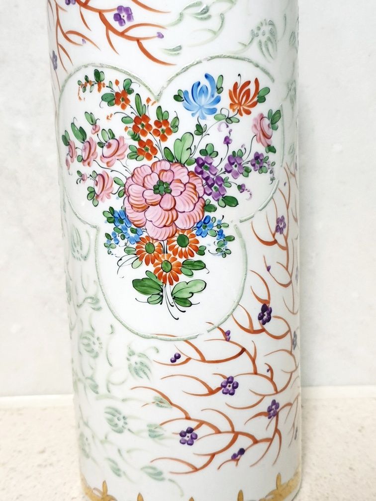 Linda antiga garrafa Anis de Chinon em porcelana policromada