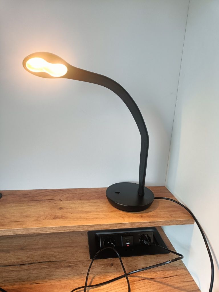 Lampka stojąca biurkowa na biurko czarna LED