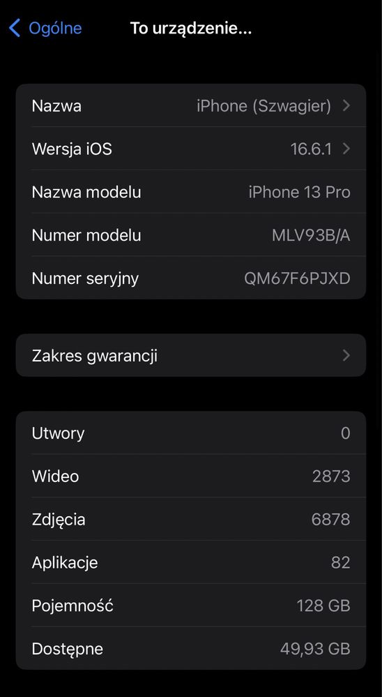 iPhone 13 PRO 128GB Space Grey Idealny
