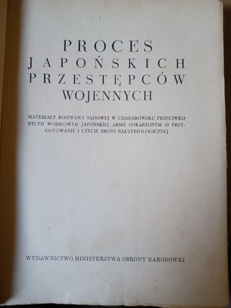 Proces japońskich przestępców wojennych.
