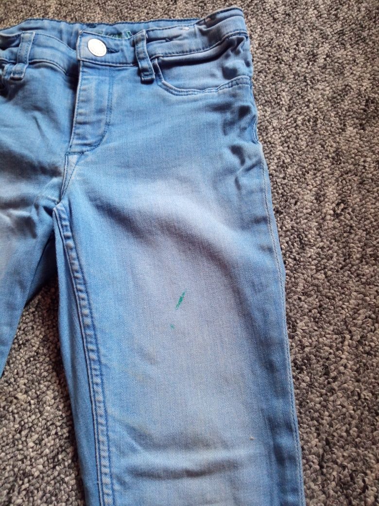 Spodnie jeansowe h&m dziewczęce rozm 128