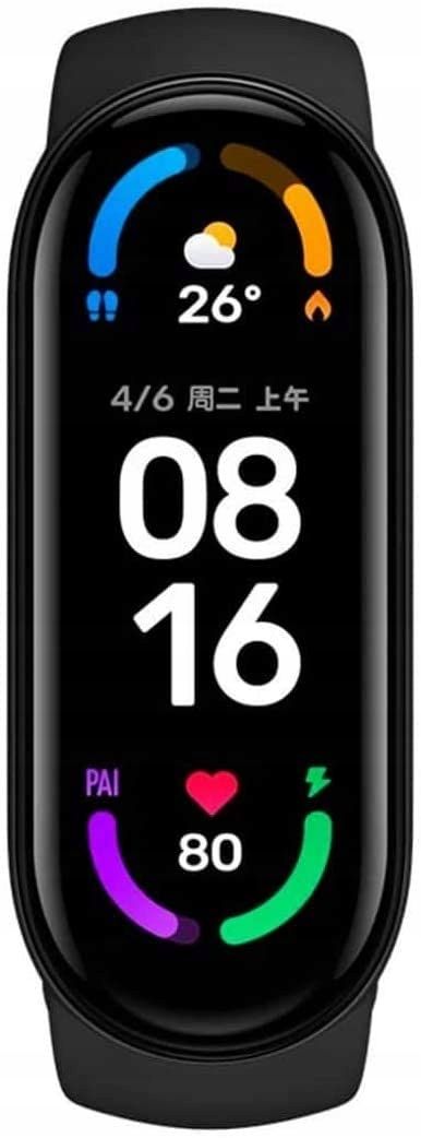 outlet smartband xiaomi mi band 6 czarny wyświetlacz 1,56 cala  opis
