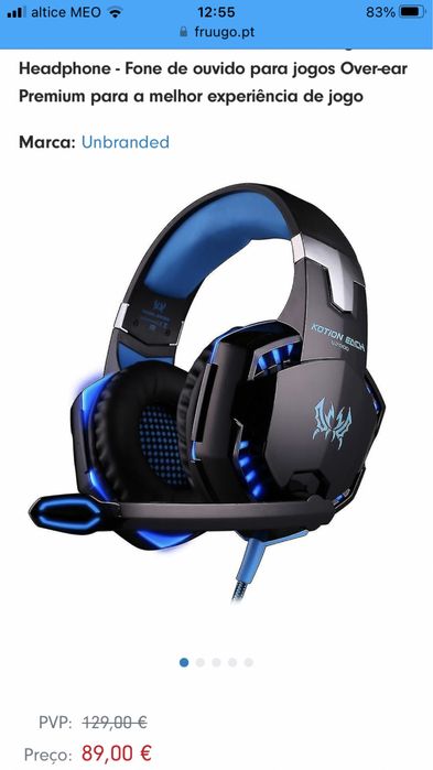 Headphones Kotion Each G2000 NOVOS