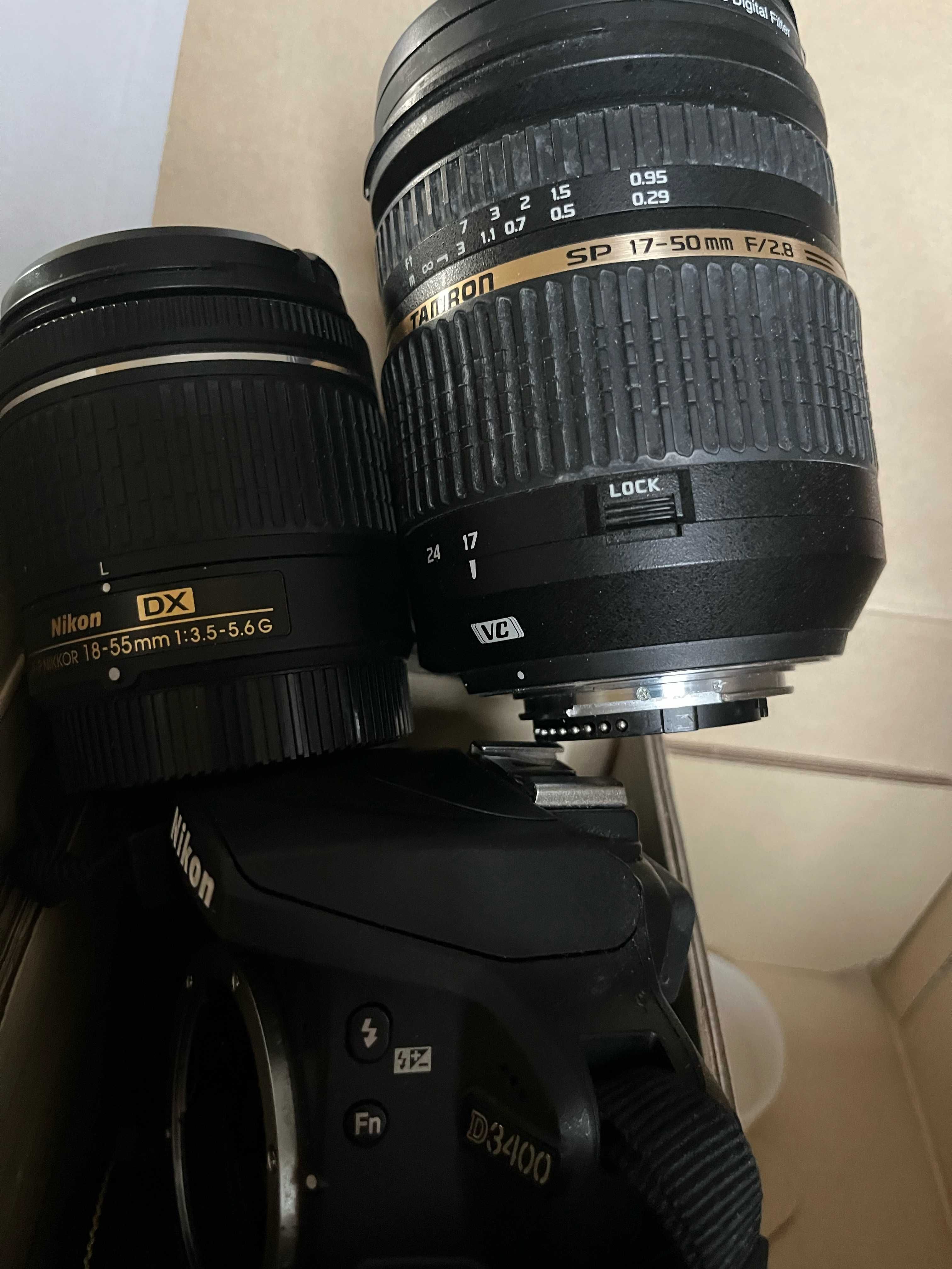 Nikon + obiektyw + pudelko