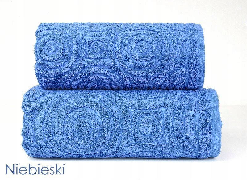 Ręcznik Emma 70x140 niebieski 500g/m2 frotte Greno