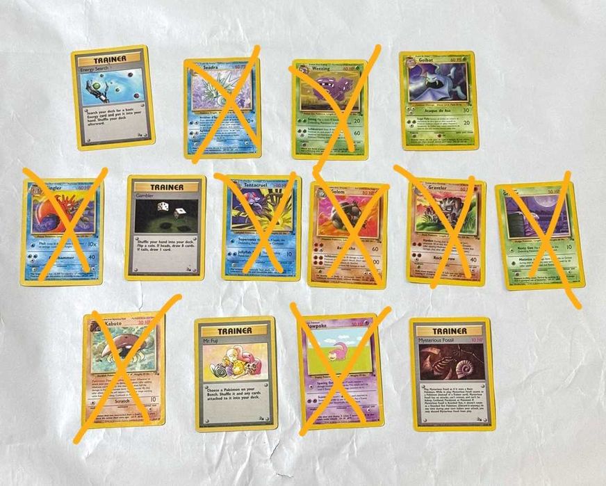Cartas Originais Pokémon TCG - Edição Fossil