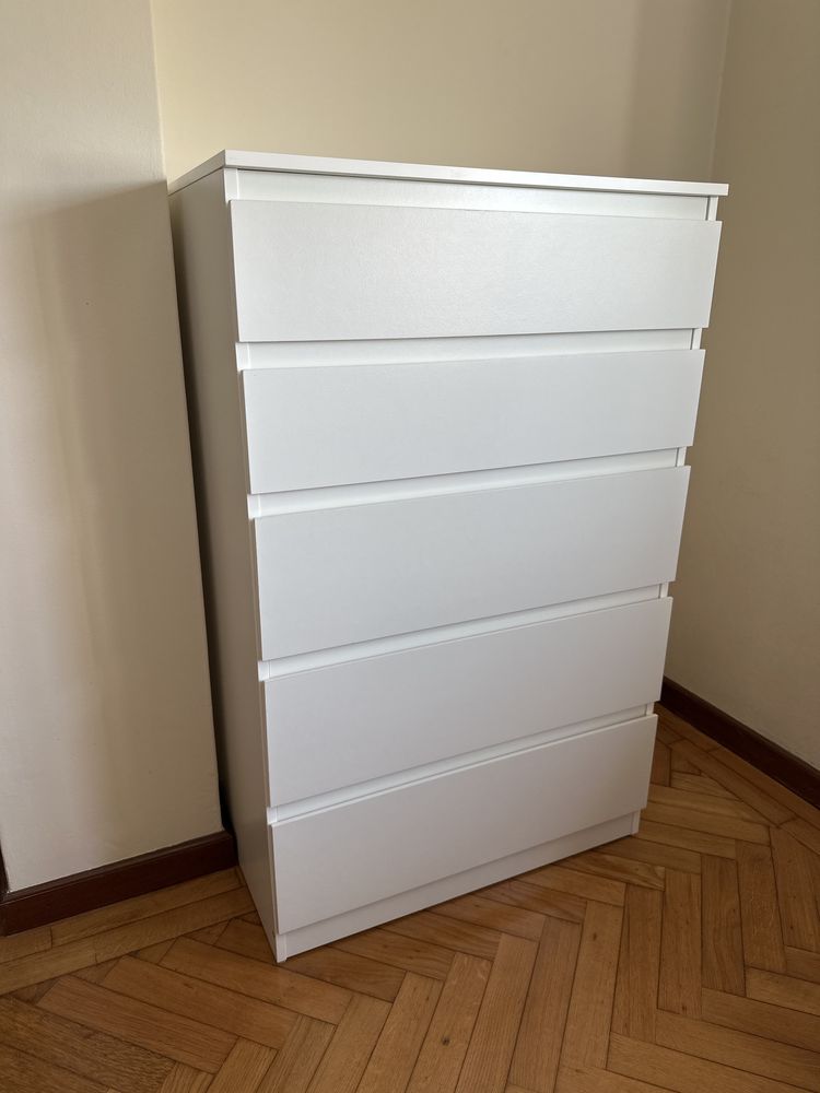 Cómoda c/5 gavetas, branco, 70x112 cm