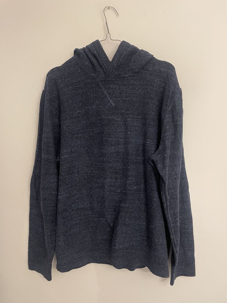 Męska bluza GAP granatowa 80% bawełna z kapturem