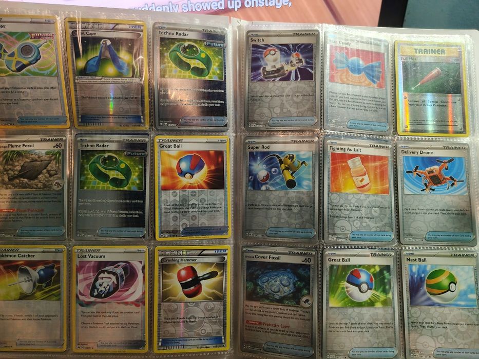 kolekcja 93 Karty Pokemon Trainer Item Holo