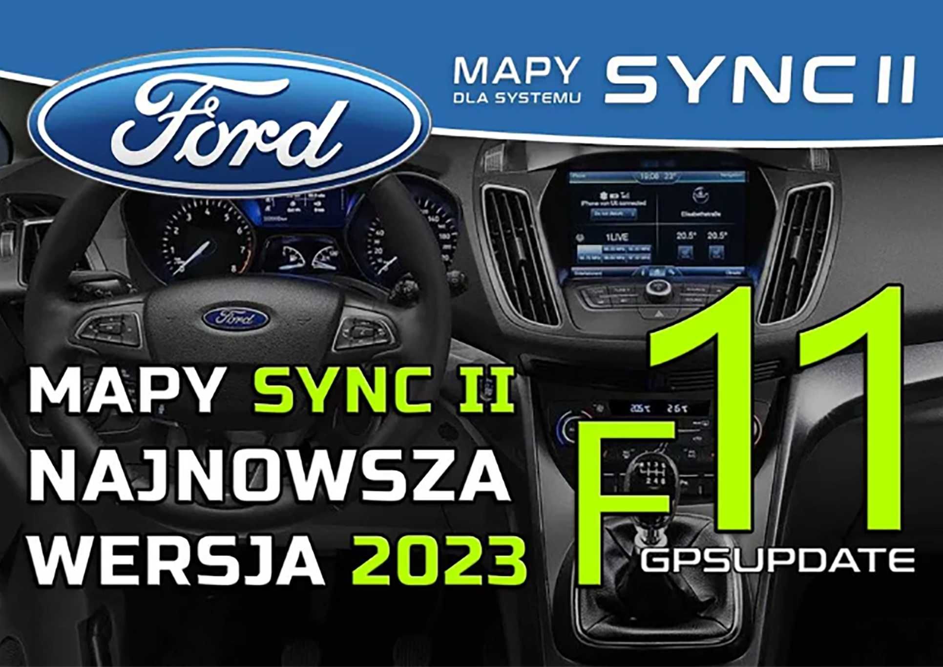 Karta do FORD'a Sync 2 II - wersja F11 mapy nawigacja