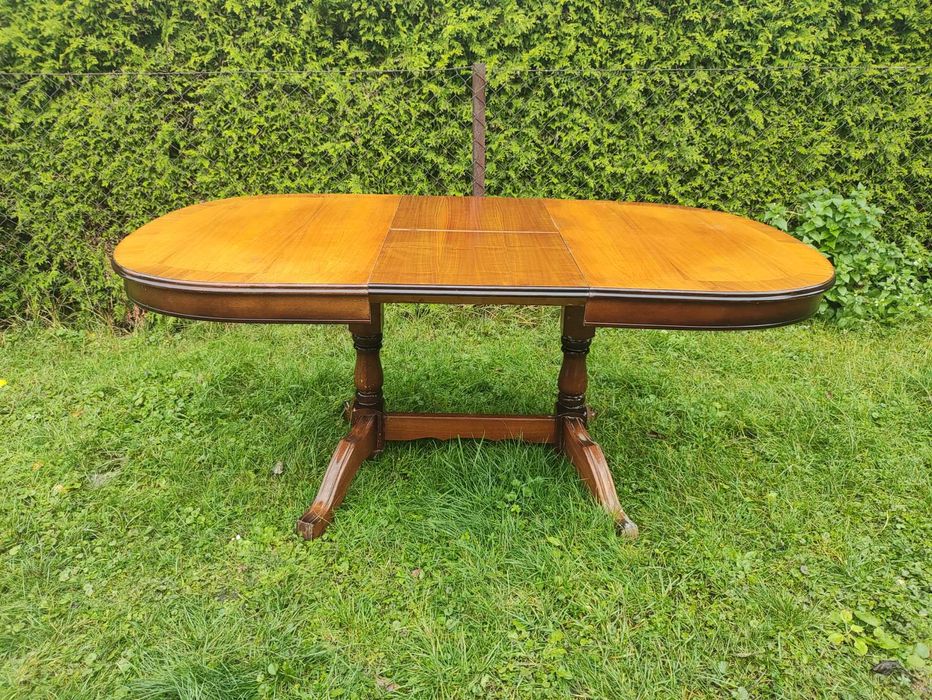 Stół drewniany z drewna rozkładany okrągły Modern rustykalny klasyczny