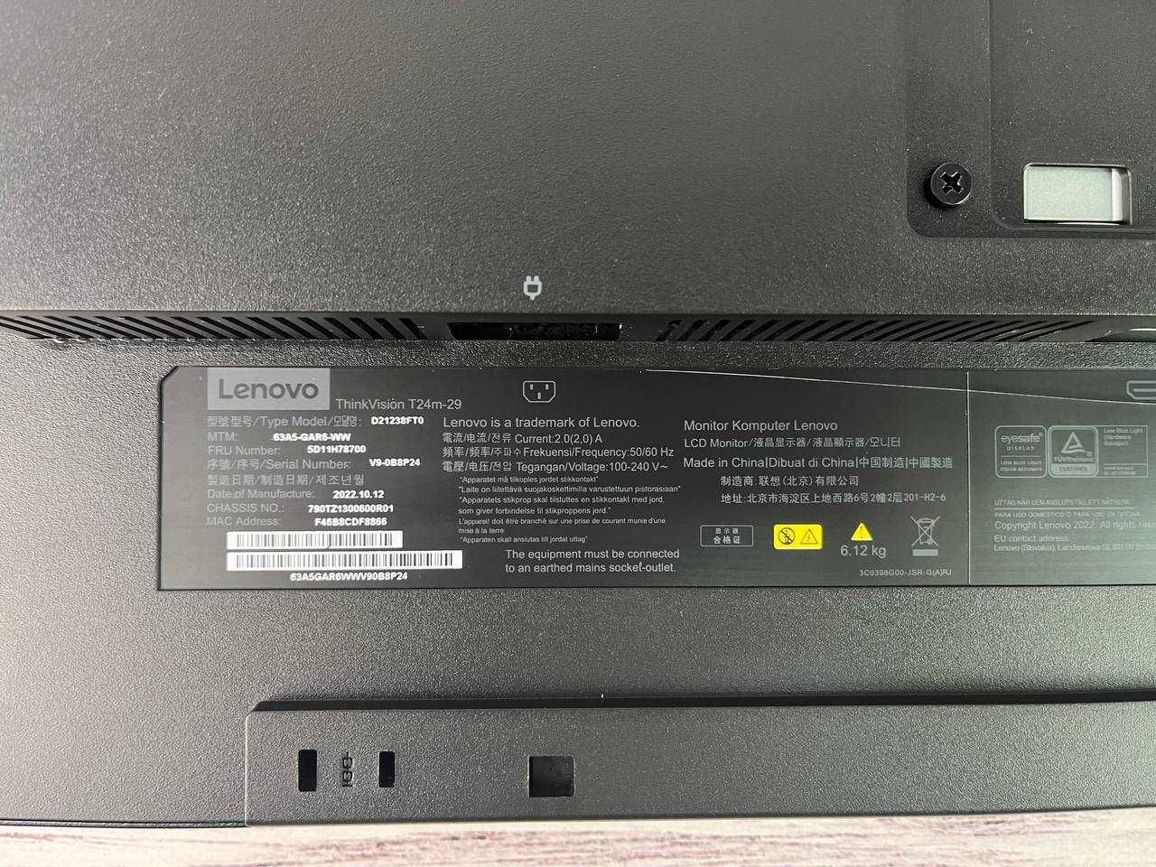 Монітор 24" Lenovo T24m-29 HDMI/DP/TypeC/Ethenret/USB FullHD уцінка