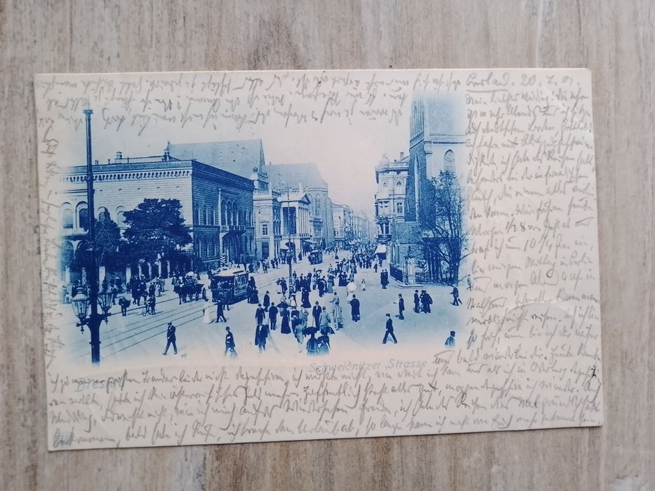Pocztówka Breslau Wrocław ulica świdnicka