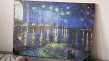 Obraz "Gwiaździsta noc nad Rodanem" Vincent Van Gogh reprodukcja 50x70