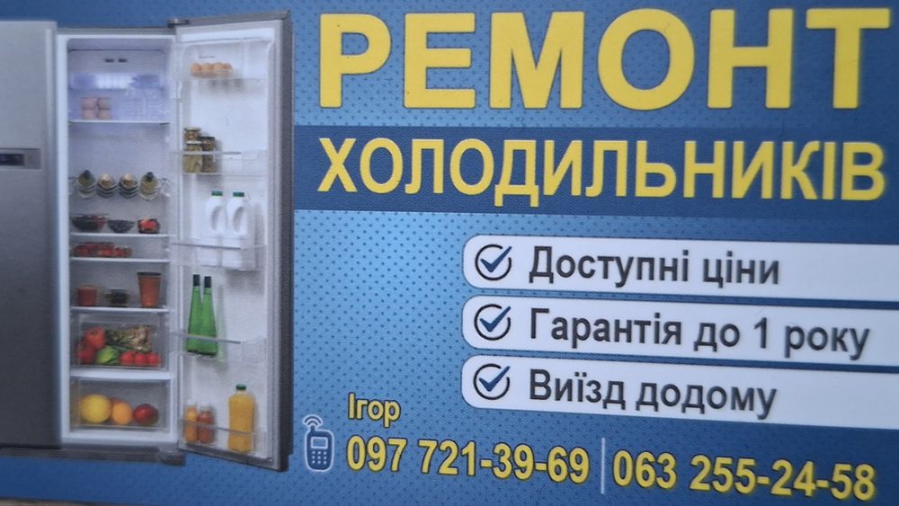 Професійний ремонт холодильників та морозильних камер