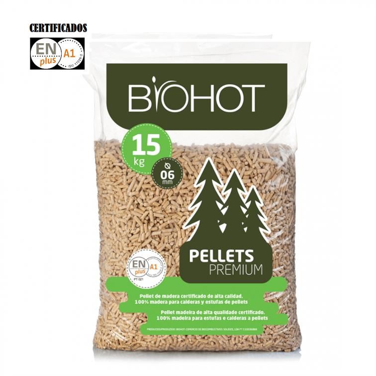 Pellets sacos 15kg certificados.