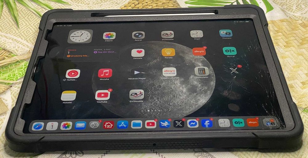 Ipad Pro 3gen 12.9" 64GB pęknięty ekran, sprawny + etui + rysik