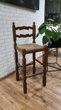 Krzesło barowe, drewniane