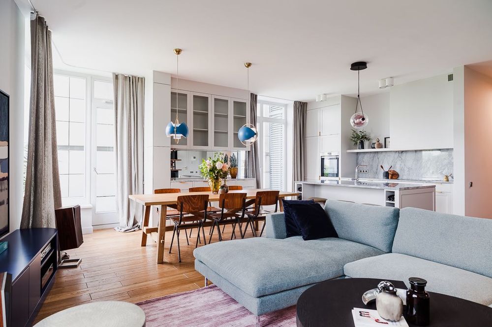 Penthouse z kominkiem w Miasteczku Wilanów