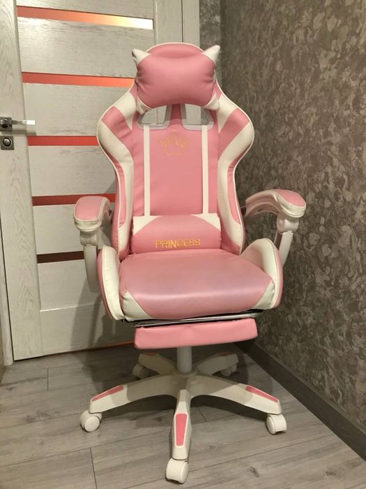 Крісло компʼютерне рожеве дитяче