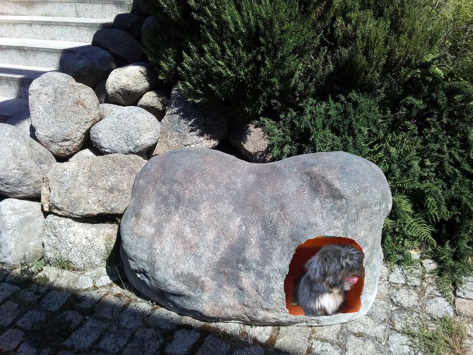 Casota Lightstone, vários tamanhos, imitar rocha. Abertura a gosto!