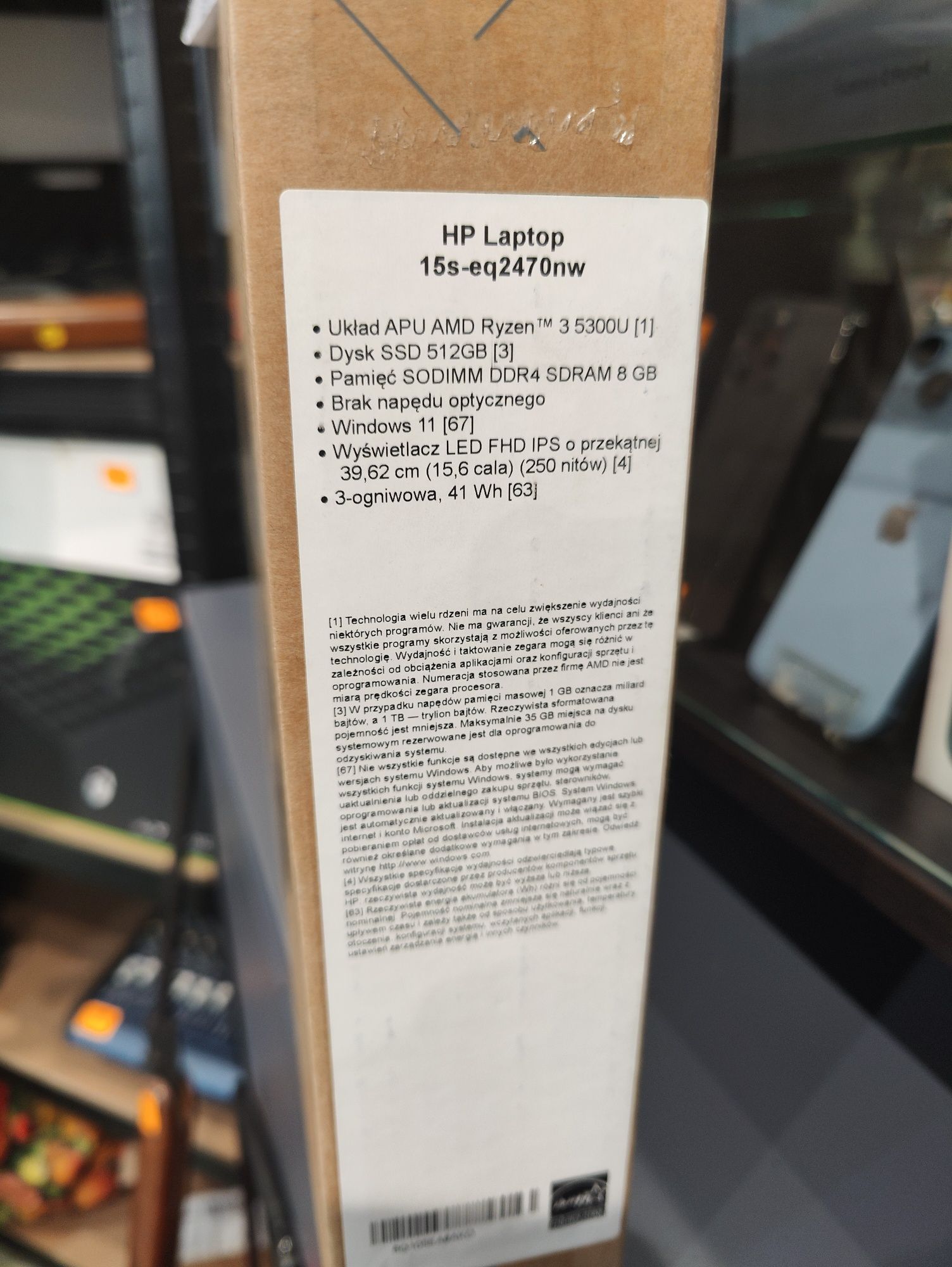 HP 15s-eq2470nw**Ryzen 3 8/512gb**NowY+GW**PAT-KOM**