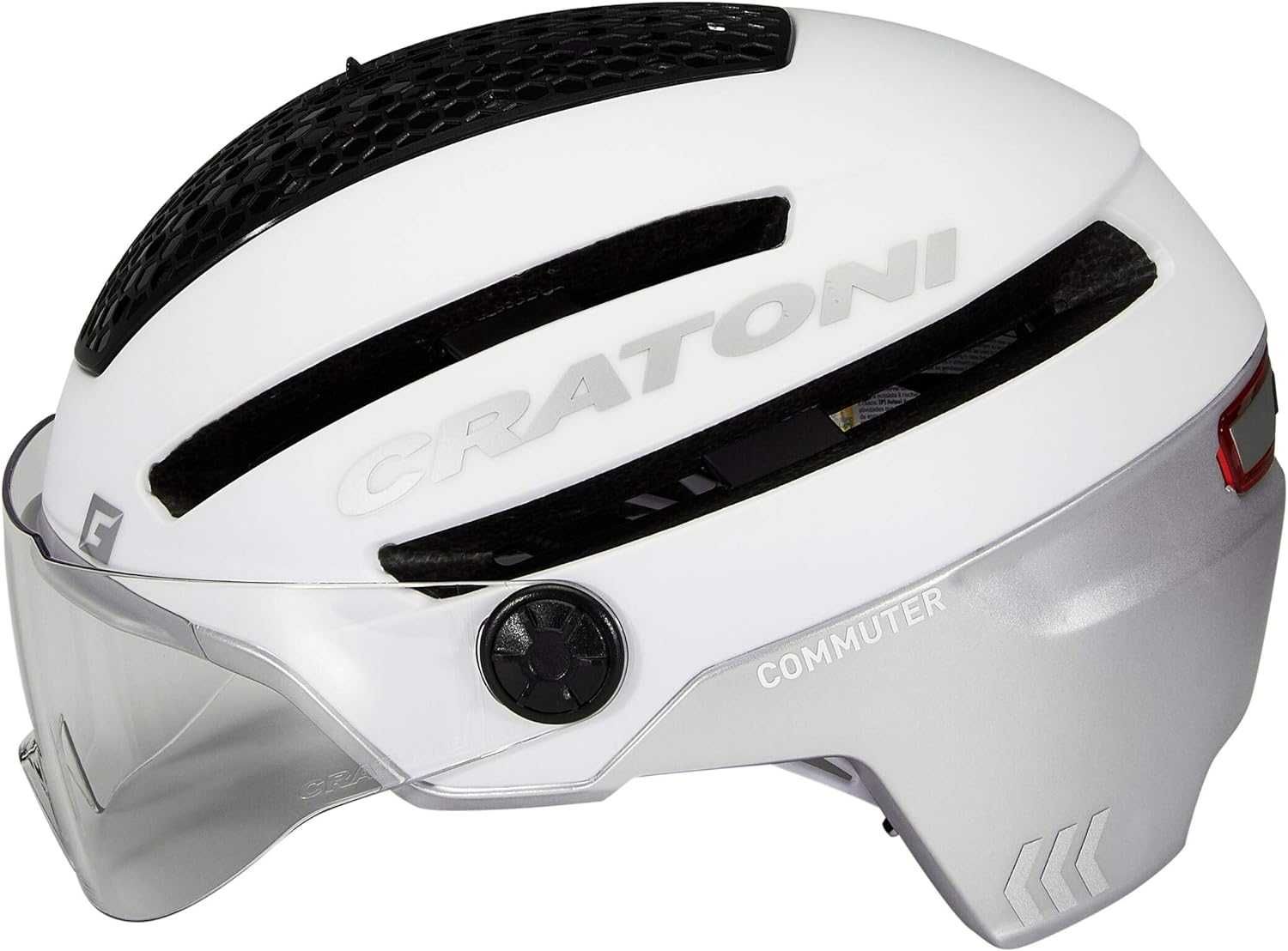 Cratoni Unisex Kask Rowerowy Commuter S-M 54-58cm White Matt