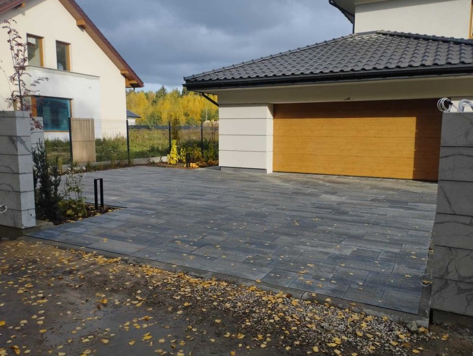 Brukarstwo, kostka brukowa, tarasy, glebogryzarka separacyjna, ogrody