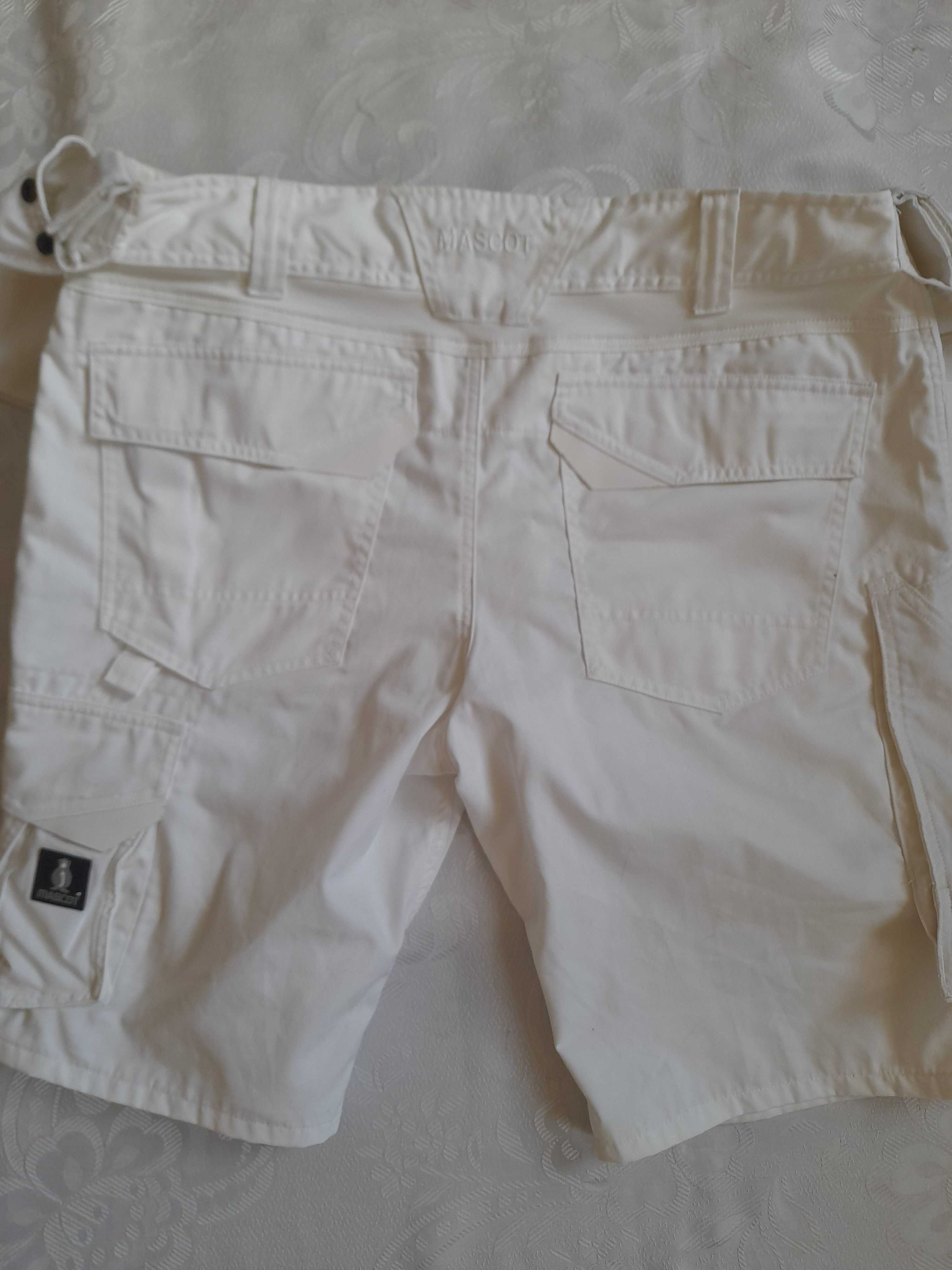 spodnie  krótkie malarskie białe mascot cordura