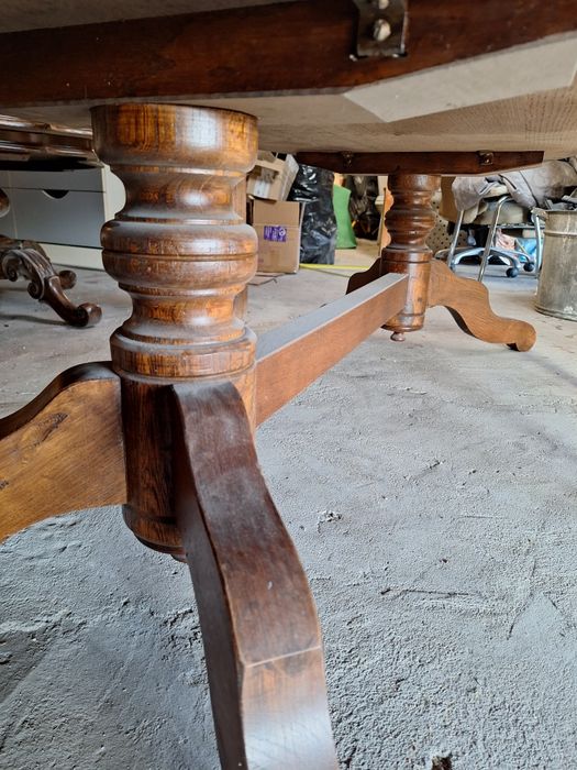 Stół drewniany kawowy duży stolik gruby blat 4,5 cm  150 x 70 x 50 cm