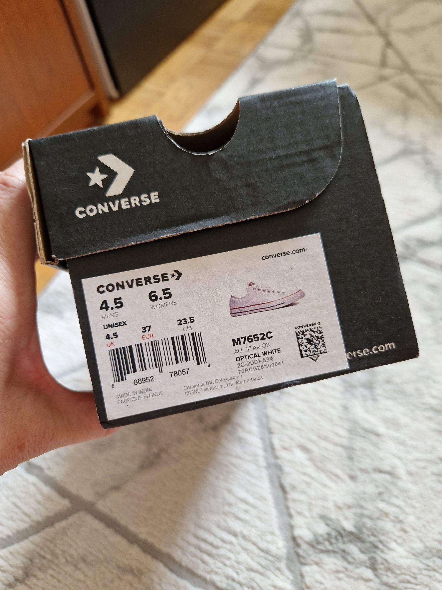 Damskie/młodzieżowe BIAŁE trampki firmy CONVERSE roz 37