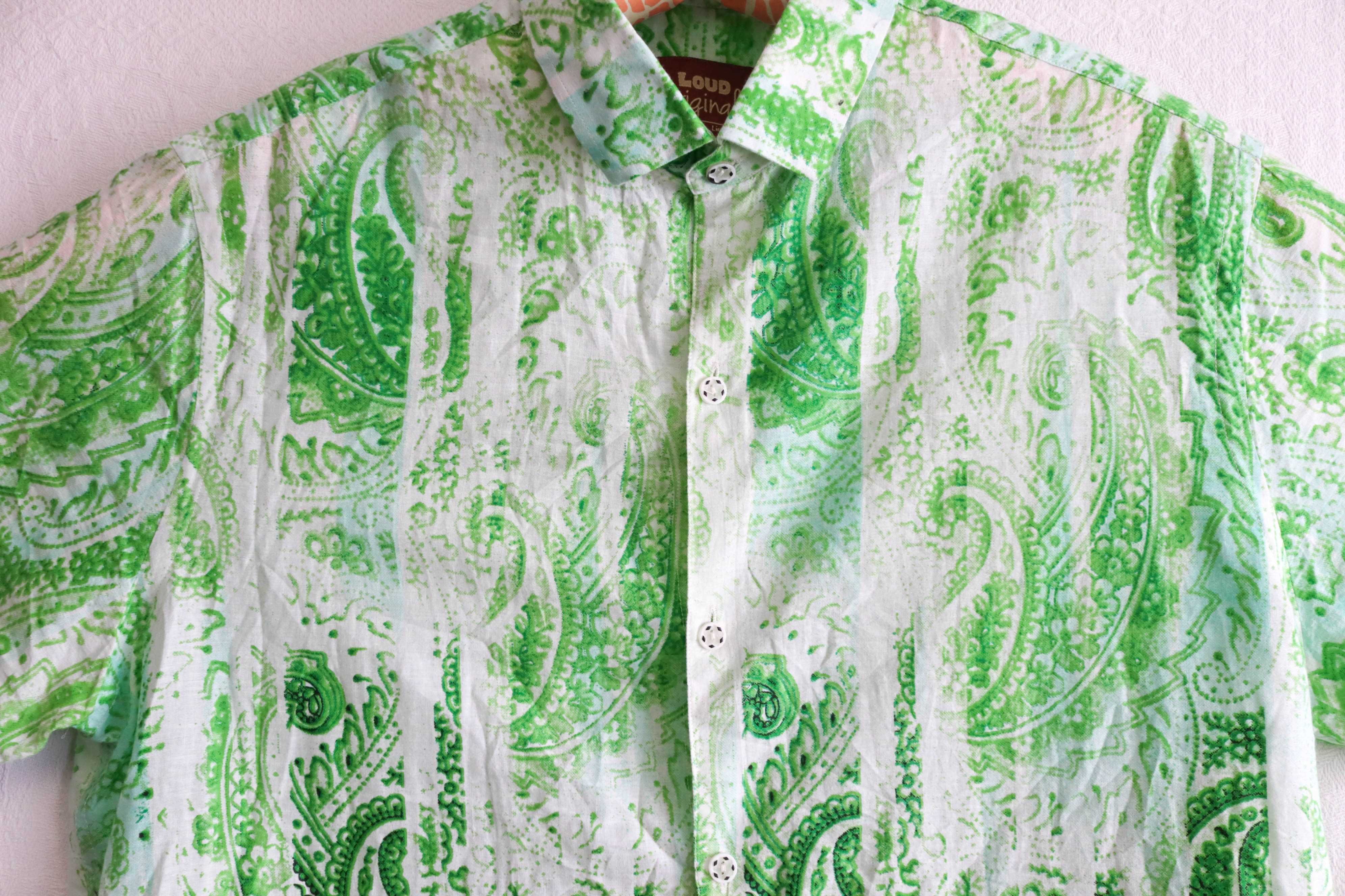 Гавайська пляжна чоловіча сорочка рубашка мужская принт бавовна 52 2XL