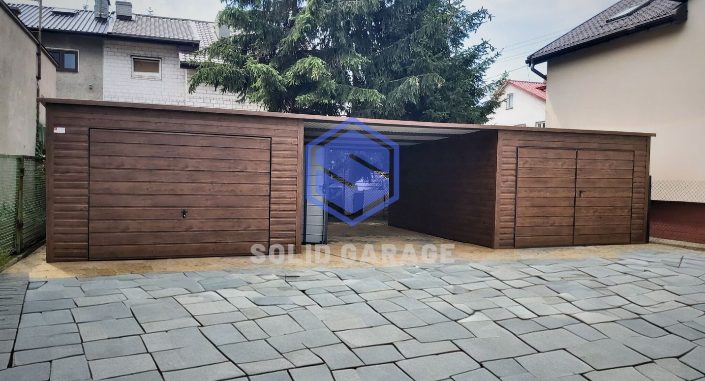 Garaż blaszany 13x6m kojec schowek drewnopodobny dowolny wymiar